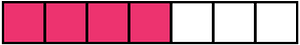Pink Rectangle Fraction 4:7