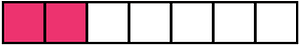 Pink Rectangle Fraction 2:7