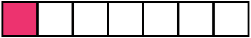 Pink Rectangle Fraction 1:7