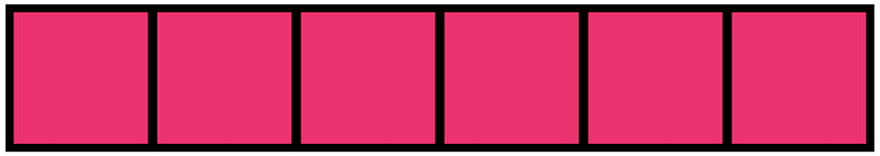 Pink Rectangle Fraction 6:6