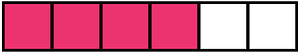 Pink Rectangle Fraction 4:6
