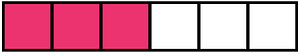 Pink Rectangle Fraction 3:6