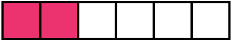 Pink Rectangle Fraction 2:6