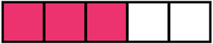 Pink Rectangle Fraction 3:5
