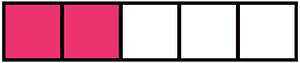 Pink Rectangle Fraction 2:5