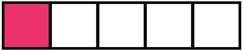 Pink Rectangle Fraction 1:5