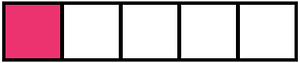 Pink Rectangle Fraction 1:5