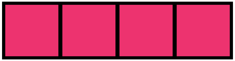 Pink Rectangle Fraction 4:4