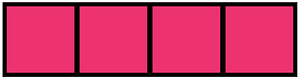 Pink Rectangle Fraction 4:4