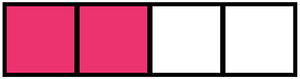 Pink Rectangle Fraction 2:4