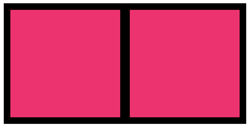 Pink Rectangle Fraction 2:2