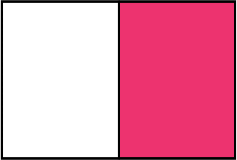 Pink Rectangle Fraction 1:2