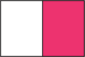 Pink Rectangle Fraction 1:2