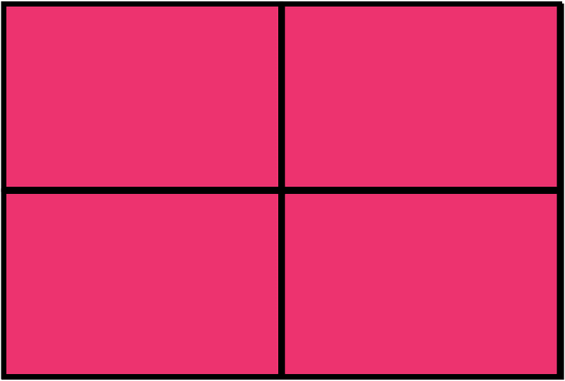 Pink Rectangle Fraction 4:4