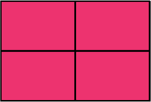 Pink Rectangle Fraction 4:4
