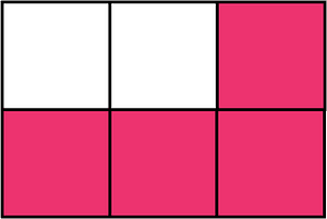 Pink Rectangle Fraction 4:6