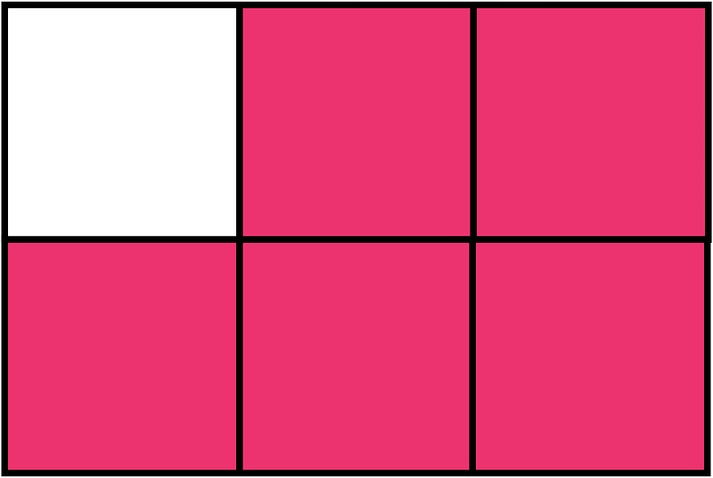 Pink Rectangle Fraction 5:6