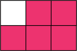 Pink Rectangle Fraction 5:6