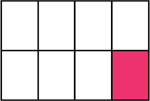 Pink Rectangle Fraction 1:8