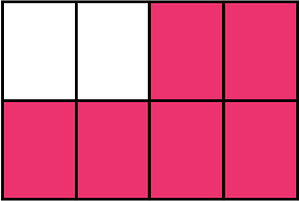 Pink Rectangle Fraction 6:8