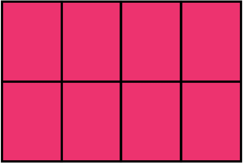 Pink Rectangle Fraction 8:8