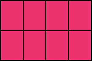 Pink Rectangle Fraction 8:8