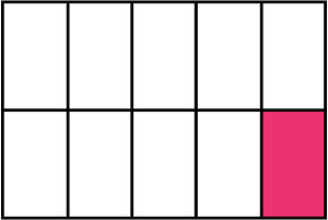 Pink Rectangle Fraction 1:10