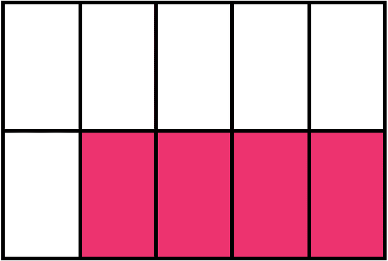 Pink Rectangle Fraction 4:10