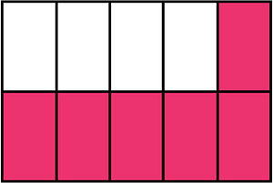 Pink Rectangle Fraction 6:10