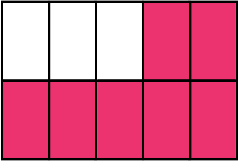 Pink Rectangle Fraction 7:10