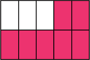 Pink Rectangle Fraction 7:10