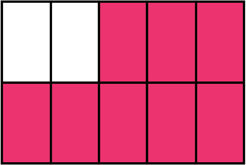 Pink Rectangle Fraction 8:10