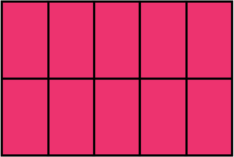 Pink Rectangle Fraction 10:10