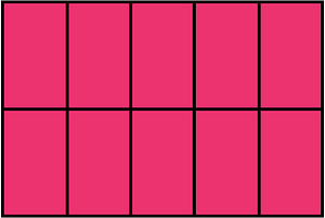 Pink Rectangle Fraction 10:10