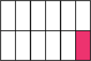 Pink Rectangle Fraction 1:12