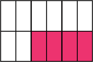 Pink Rectangle Fraction 4:12