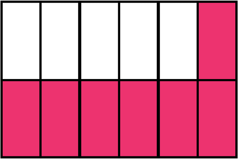 Pink Rectangle Fraction 7:12