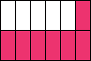 Pink Rectangle Fraction 7:12