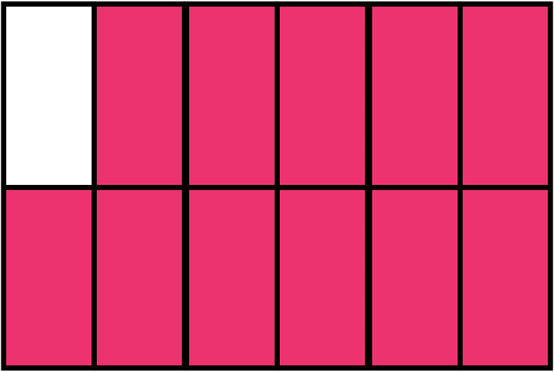 Pink Rectangle Fraction 11:12