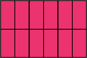 Pink Rectangle Fraction 12:12