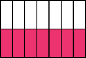 Pink Rectangle Fraction 7:14
