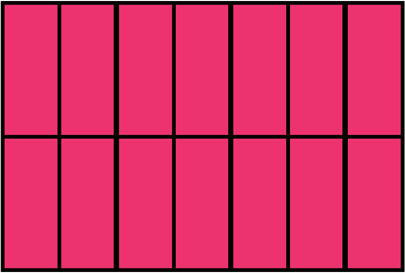 Pink Rectangle Fraction 14:14