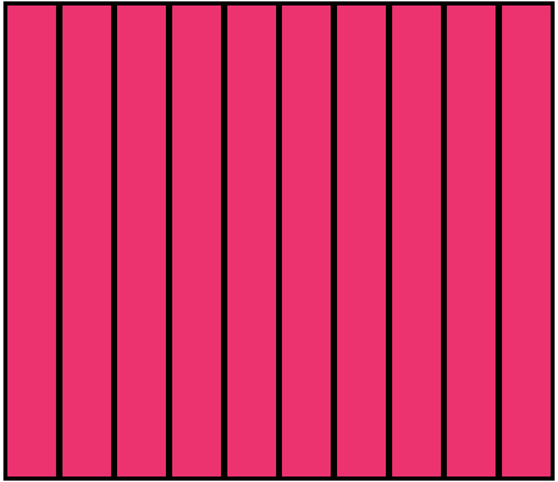 Pink Rectangle Fraction 10:10