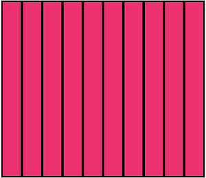 Pink Rectangle Fraction 10:10