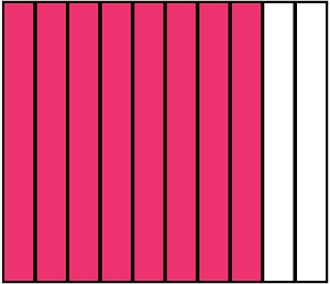 Pink Rectangle Fraction 8:10