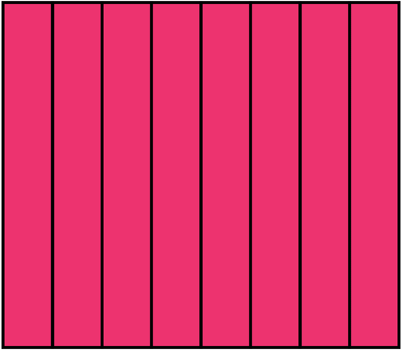Pink Rectangle Fraction 8:8