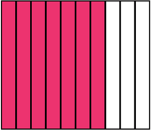 Pink Rectangle Fraction 7:10