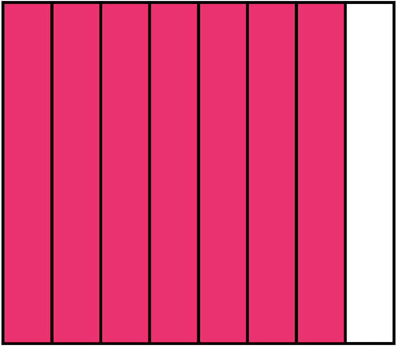 Pink Rectangle Fraction 7:8