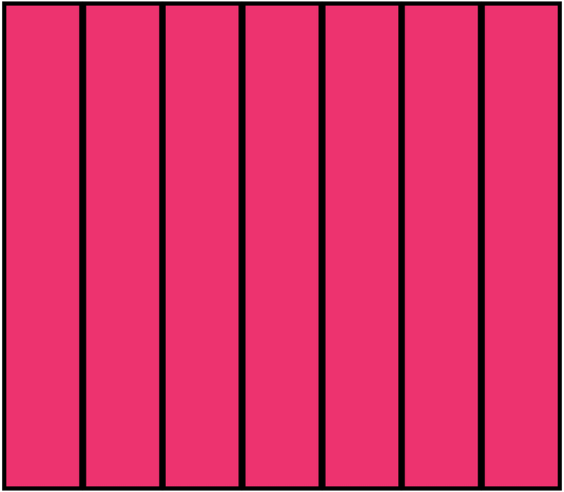 Pink Rectangle Fraction 7:7