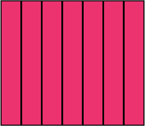 Pink Rectangle Fraction 7:7